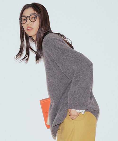 studio CLIP（スタディオクリップ）の「《natural by clip/マシンウォッシャブル》7ゲージニット×バテンプルオーバー（その他トップス・レディース・ブラウン/グレー/チャコール/レッド/グレイッシュベージュ・FREE）」の8枚目の写真