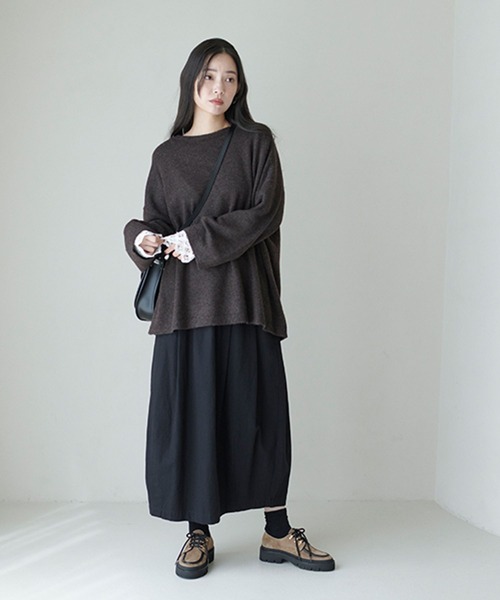 studio CLIP（スタディオクリップ）の「《natural by clip/マシンウォッシャブル》7ゲージニット×バテンプルオーバー（その他トップス・レディース・ブラウン/グレー/チャコール/レッド/グレイッシュベージュ・FREE）」の16枚目の写真