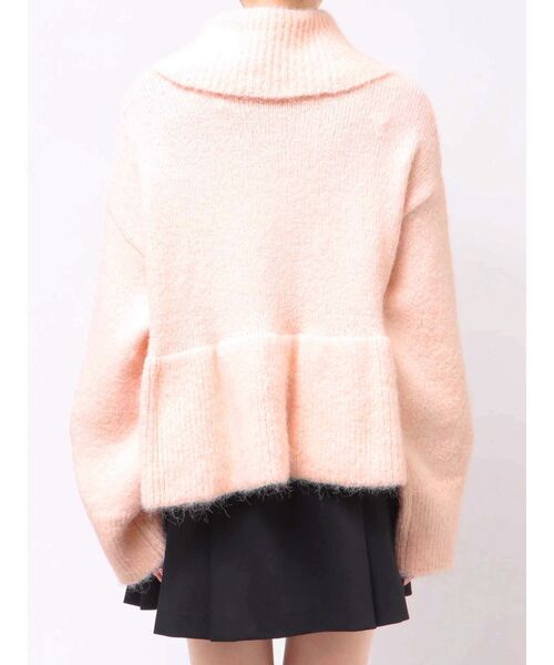 MERCURYDUO（マーキュリーデュオ）の「【WEB限定カラーあり】オフタートルペプラムニット（ニット/セーター・レディース・グレー/オフホワイト/イエロー/ベビーピンク・FREE）」の10枚目の写真