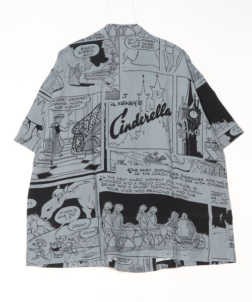 PORTER CLASSIC（ポータークラシック）の「Porter Classic / ポータークラシック：DISNEY VC / PC ALOHA COLLECTION ALOHA SHIRT / CINDERELLA：DP-024-3285[COR]（シャツ/ブラウス・メンズ・ブラック・L/M）」の2枚目の写真