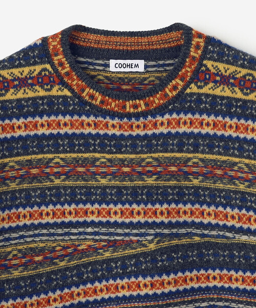 Coohem(コーヘン)の「COOHEM | クレイジーフェアアイル ニットプルオーバー MEN(ニット/セーター・メンズ・グレー/ダークグリーン・L/XL)」の13枚目の写真