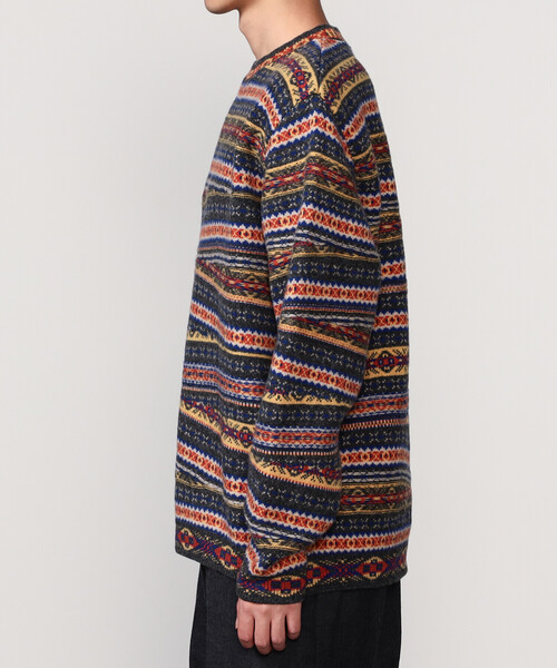 Coohem(コーヘン)の「COOHEM | クレイジーフェアアイル ニットプルオーバー MEN(ニット/セーター・メンズ・グレー/ダークグリーン・L/XL)」の5枚目の写真