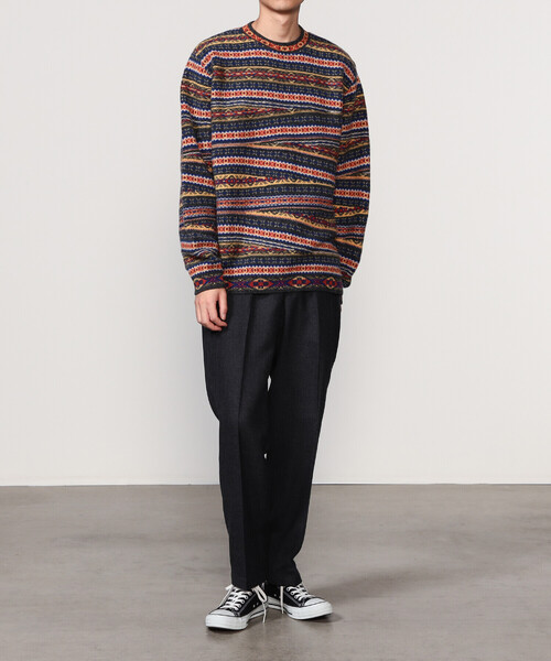 Coohem(コーヘン)の「COOHEM | クレイジーフェアアイル ニットプルオーバー MEN(ニット/セーター・メンズ・グレー/ダークグリーン・L/XL)」の8枚目の写真