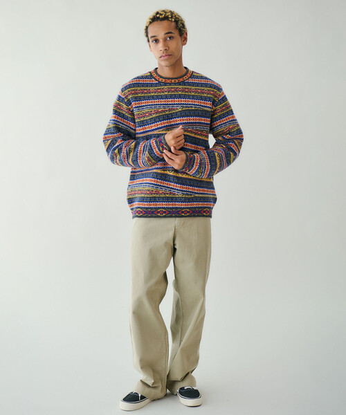 Coohem(コーヘン)の「COOHEM | クレイジーフェアアイル ニットプルオーバー MEN(ニット/セーター・メンズ・グレー/ダークグリーン・L/XL)」の10枚目の写真