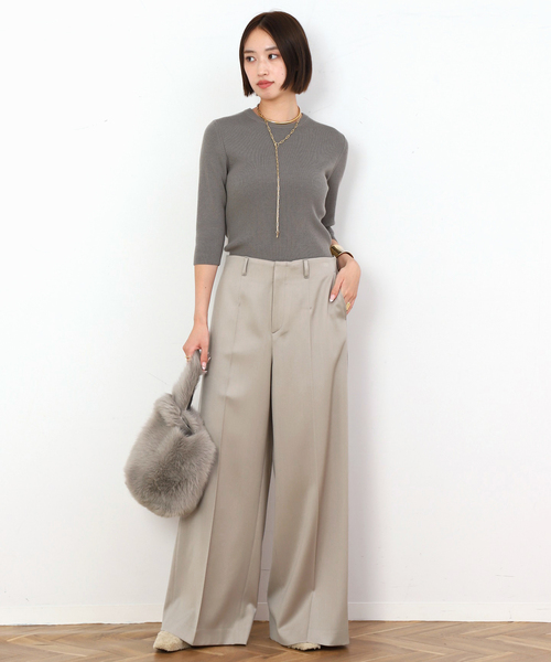 Karl Donoghue(カール ドナヒュー)の「【KARL DONOGHUE/カールドノヒュー】TOSCANA LAMBSKIN POUCH HANDBAG(ハンドバッグ・レディース・グレー系その他・FREE)」の4枚目の写真