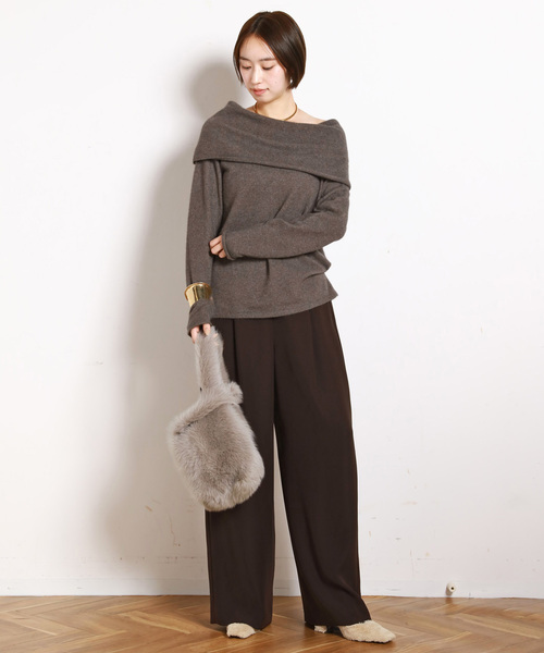Karl Donoghue(カール ドナヒュー)の「【KARL DONOGHUE/カールドノヒュー】TOSCANA LAMBSKIN POUCH HANDBAG(ハンドバッグ・レディース・グレー系その他・FREE)」の5枚目の写真