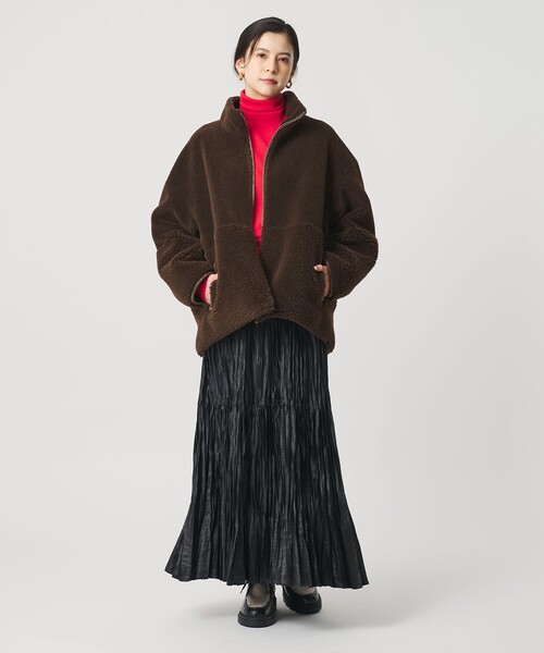 ボア スタンドカラー ジップブルゾン（ブルゾン）｜BEAUTY&YOUTH