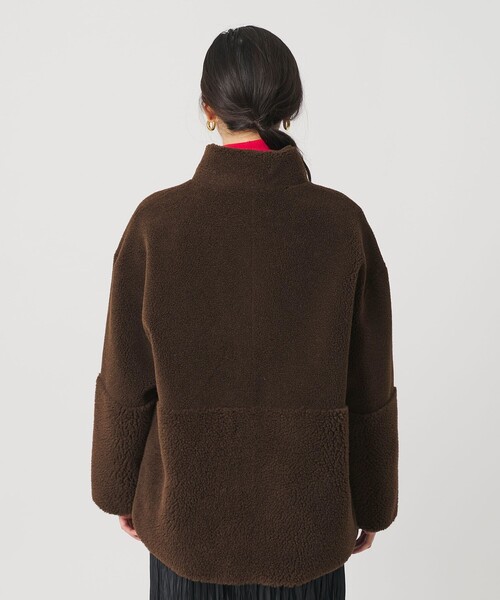 BEAUTY&YOUTH UNITED ARROWS（ビューティーアンドユースユナイテッドアローズ）の「ボア スタンドカラー ジップブルゾン（ブルゾン・レディース・ダークブラウン/オフホワイト・S/XS/M）」の11枚目の写真