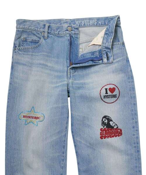 HYSTERIC GLAMOUR（ヒステリックグラマー）の「HYS LOGO ストレートデニムパンツ（その他パンツ・レディース・ライトインディゴブルー・25inch/26inch/27inch/28inch）」の3枚目の写真