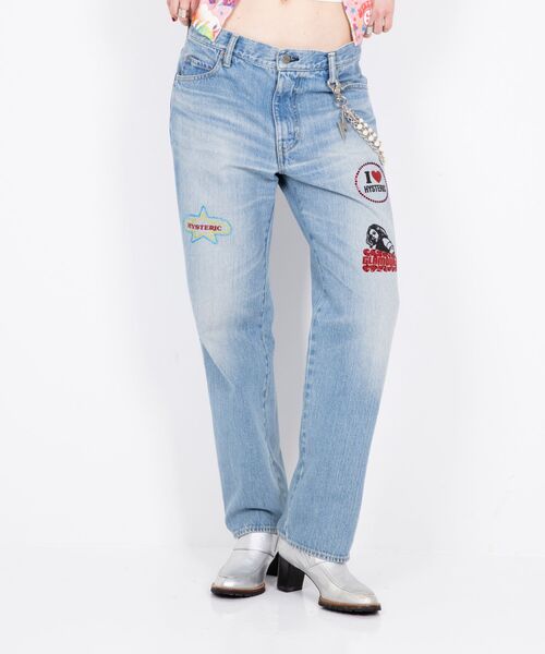 HYSTERIC GLAMOUR（ヒステリックグラマー）の「HYS LOGO ストレートデニムパンツ（その他パンツ・レディース・ライトインディゴブルー・25inch/26inch/27inch/28inch）」の6枚目の写真