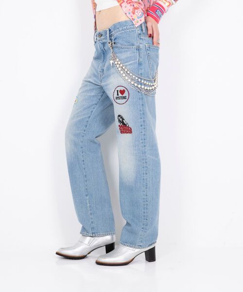 HYSTERIC GLAMOUR（ヒステリックグラマー）の「HYS LOGO ストレートデニムパンツ（その他パンツ・レディース・ライトインディゴブルー・25inch/26inch/27inch/28inch）」の7枚目の写真