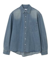 フェージングデニムシャツ[フェードブルー]
