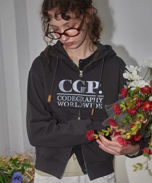 codegraphy（コードグラフィー）の「(Women) Square Point Hooded Zip-up CBEWWTC030（パーカー）」