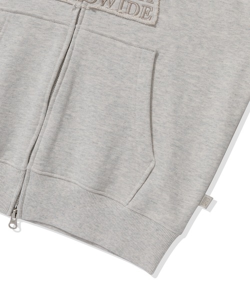 codegraphy(コードグラフィー)の「(Women) Square Point Hooded Zip-up CBEWWTC030(パーカー・レディース・アッシュグレー/スミクロ・SMALL/MEDIUM)」の9枚目の写真