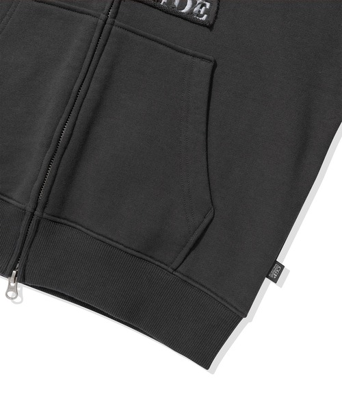 codegraphy(コードグラフィー)の「(Women) Square Point Hooded Zip-up CBEWWTC030(パーカー・レディース・アッシュグレー/スミクロ・SMALL/MEDIUM)」の6枚目の写真