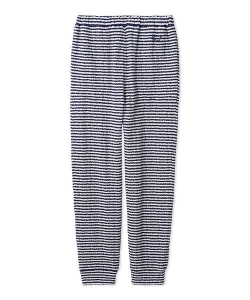 セール】【HOLIDAY】【HOMME】ボーダーふくれジャガードロングパンツ