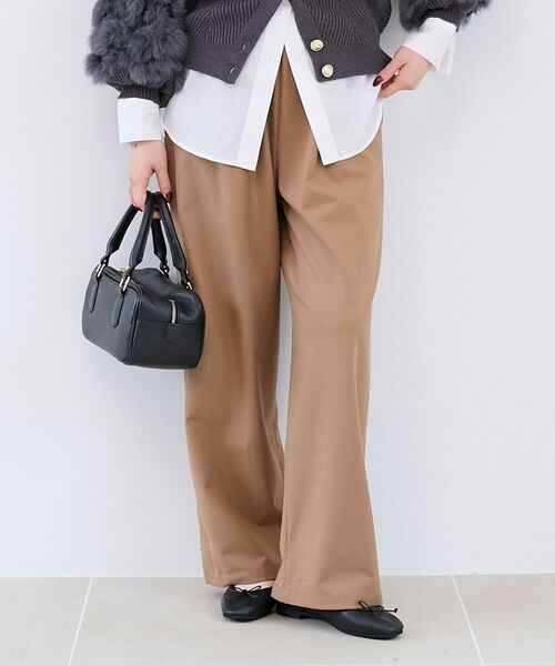 le.coeur blanc（ルクールブラン）の「ストレッチ裏起毛イージーパンツ（その他パンツ・レディース・キャメル/ブラック/グレイッシュベージュ/ブラウン・36/38）」の6枚目の写真