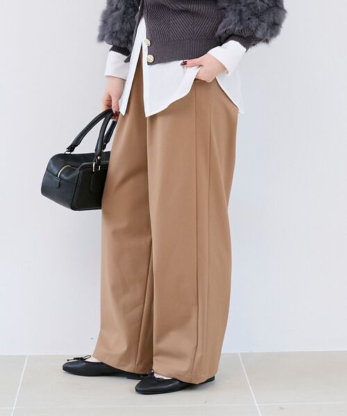 le.coeur blanc（ルクールブラン）の「ストレッチ裏起毛イージーパンツ（その他パンツ・レディース・キャメル/ブラック/グレイッシュベージュ/ブラウン・36/38）」の7枚目の写真