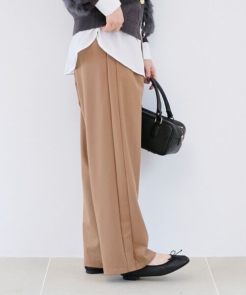 le.coeur blanc（ルクールブラン）の「ストレッチ裏起毛イージーパンツ（その他パンツ・レディース・キャメル/ブラック/グレイッシュベージュ/ブラウン・36/38）」の8枚目の写真