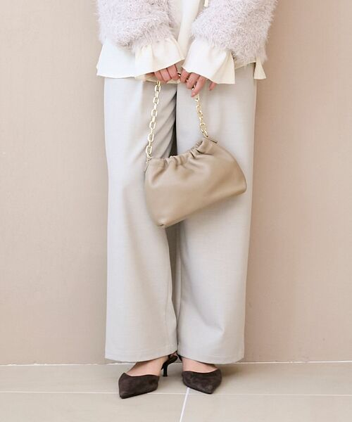 le.coeur blanc（ルクールブラン）の「ストレッチ裏起毛イージーパンツ（その他パンツ・レディース・キャメル/ブラック/グレイッシュベージュ/ブラウン・36/38）」の16枚目の写真