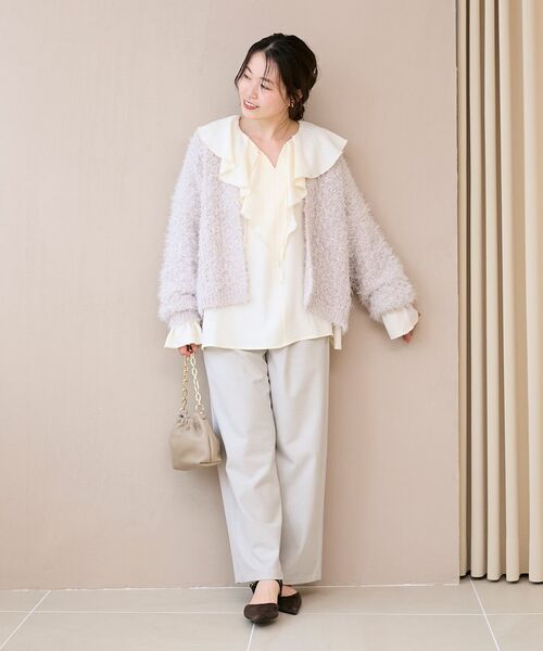 le.coeur blanc（ルクールブラン）の「ストレッチ裏起毛イージーパンツ（その他パンツ・レディース・キャメル/ブラック/グレイッシュベージュ/ブラウン・36/38）」の18枚目の写真