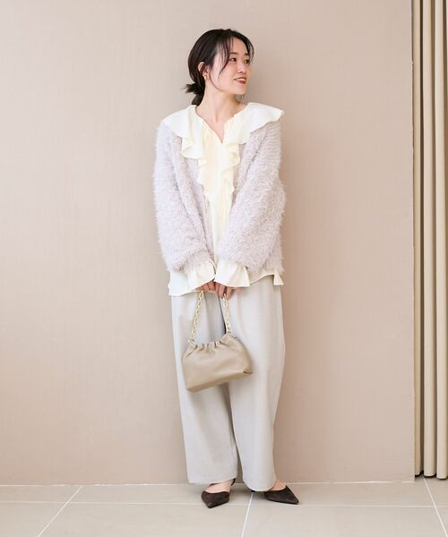 le.coeur blanc（ルクールブラン）の「ストレッチ裏起毛イージーパンツ（その他パンツ・レディース・キャメル/ブラック/グレイッシュベージュ/ブラウン・36/38）」の19枚目の写真