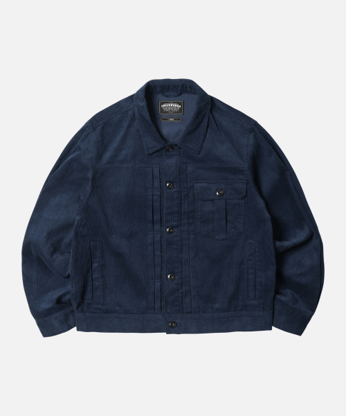 セール】CORDUROY TRUCKER JACKET _ NAVY（デニムジャケット