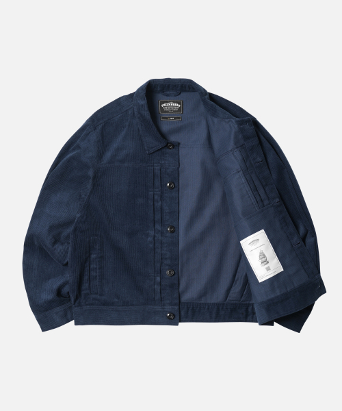 FRIZMWORKS(フリズムワークス)の「CORDUROY TRUCKER JACKET _ NAVY(デニムジャケット・メンズ・その他・MEDIUM/LARGE/X-LARGE)」の2枚目の写真