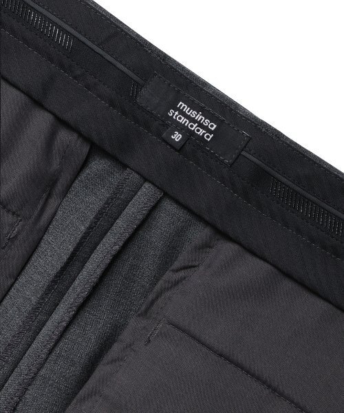 MUSINSA STANDARD（ムシンサスタンダード）の「ウールテーパード隠しバンディングクロップスラックス[ミディアムグレー]（スラックス・メンズ・その他・26/27/28/29/36/34/32/30/31/33）」の9枚目の写真