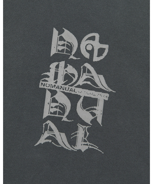 NOMANUAL（NOMANUAL）の「BLACK LETTER HOODIE - CHARCOAL（パーカー・レディース・その他・X-LARGE/SMALL/MEDIUM/LARGE）」の6枚目の写真