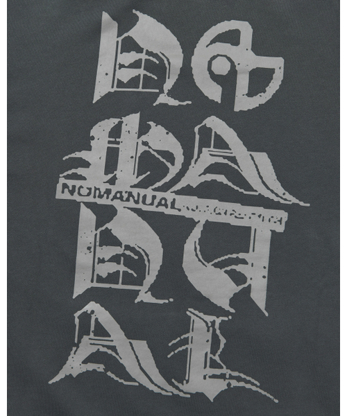 NOMANUAL（NOMANUAL）の「BLACK LETTER HOODIE - CHARCOAL（パーカー・レディース・その他・X-LARGE/SMALL/MEDIUM/LARGE）」の7枚目の写真