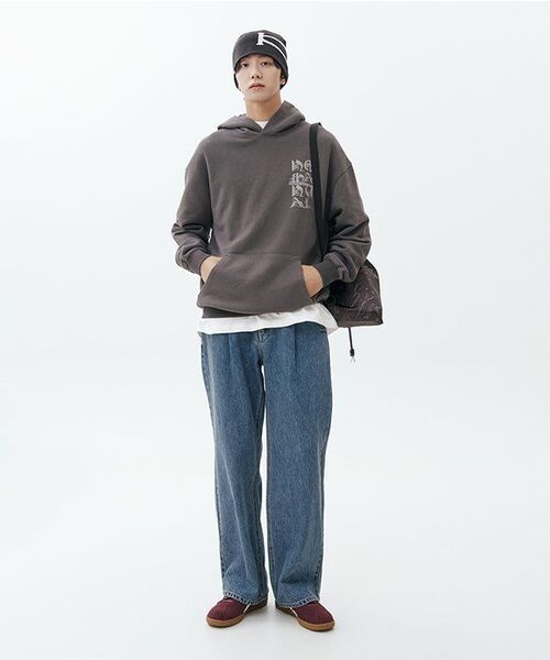 NOMANUAL（NOMANUAL）の「BLACK LETTER HOODIE - CHARCOAL（パーカー・レディース・その他・X-LARGE/SMALL/MEDIUM/LARGE）」の12枚目の写真