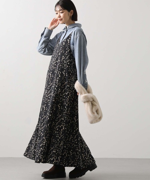 Gready Brilliant(グレディブリリアン)の「レオキャミワンピース(ワンピース・レディース・アイボリー/ブラック・38)」の1枚目の写真