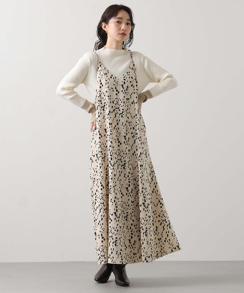 Gready Brilliant(グレディブリリアン)の「レオキャミワンピース(ワンピース・レディース・アイボリー/ブラック・38)」の8枚目の写真