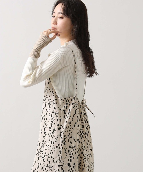 Gready Brilliant(グレディブリリアン)の「レオキャミワンピース(ワンピース・レディース・アイボリー/ブラック・38)」の6枚目の写真