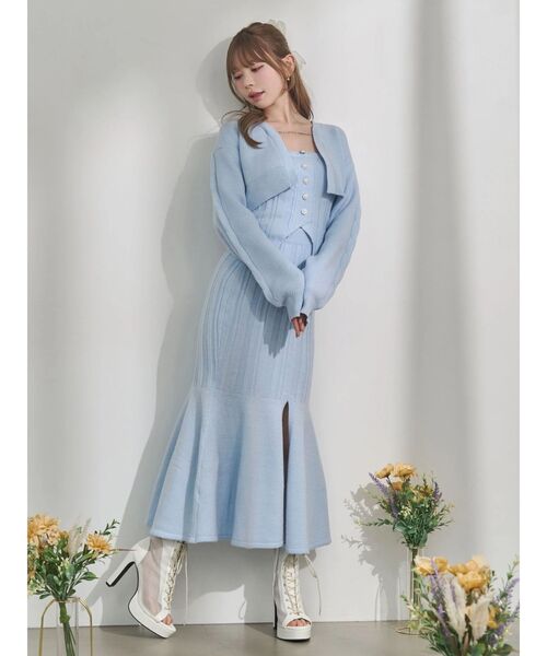 EATME（イートミー）の「【SETUP】フロントボタンニットベアTOP（ニット/セーター・レディース・イエロー/ブルー/グレー・FREE）」の18枚目の写真