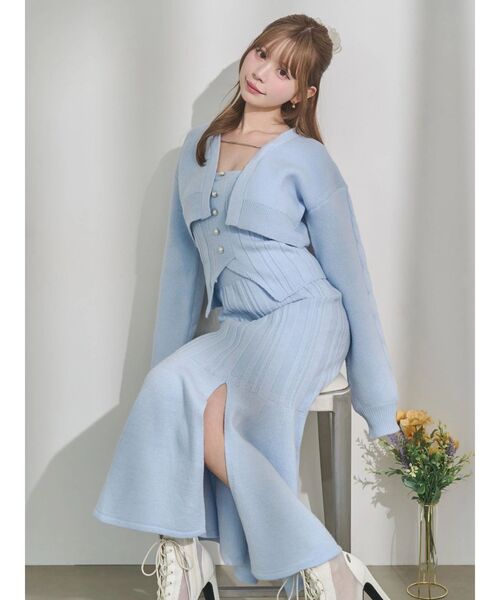 EATME（イートミー）の「【SETUP】フロントボタンニットベアTOP（ニット/セーター・レディース・イエロー/ブルー/グレー・FREE）」の20枚目の写真