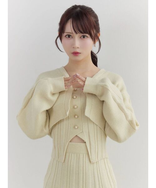 EATME（イートミー）の「【SETUP】フロントボタンニットベアTOP（ニット/セーター・レディース・イエロー/ブルー/グレー・FREE）」の22枚目の写真