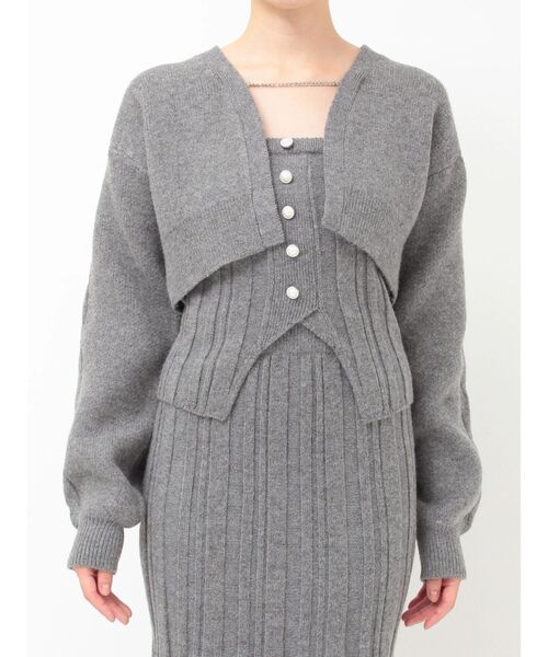 EATME（イートミー）の「【SETUP】フロントボタンニットベアTOP（ニット/セーター・レディース・イエロー/ブルー/グレー・FREE）」の16枚目の写真