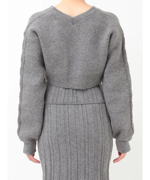 EATME（イートミー）の「【SETUP】フロントボタンニットベアTOP（ニット/セーター・レディース・イエロー/ブルー/グレー・FREE）」の4枚目の写真