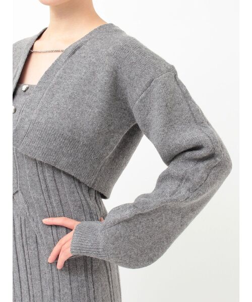 EATME（イートミー）の「【SETUP】フロントボタンニットベアTOP（ニット/セーター・レディース・イエロー/ブルー/グレー・FREE）」の6枚目の写真