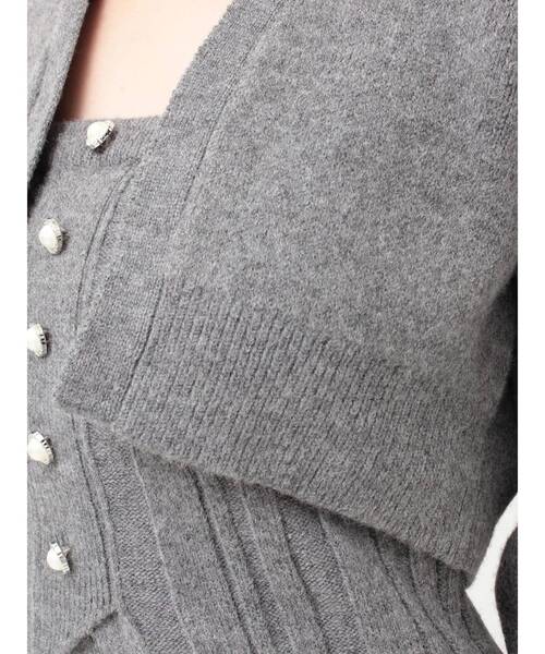 EATME（イートミー）の「【SETUP】フロントボタンニットベアTOP（ニット/セーター・レディース・イエロー/ブルー/グレー・FREE）」の7枚目の写真