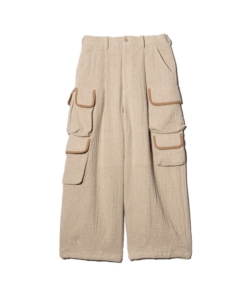 glamb（グラム）の「Linen Cargo Pants / リネンカーゴパンツ（カーゴパンツ・メンズ・ホワイト/ブラック・S/M/L）」の3枚目の写真