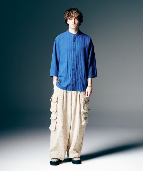 glamb（グラム）の「Linen Cargo Pants / リネンカーゴパンツ（カーゴパンツ・メンズ・ホワイト/ブラック・S/M/L）」の9枚目の写真