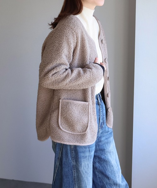 セール】パイピングボアジャケット（ノーカラージャケット）｜sin.ca