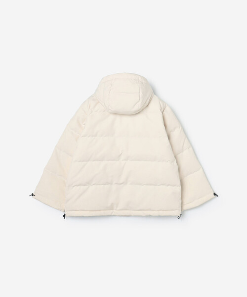 DANTON（ダントン）の「DANTON | ポリエステルタッサー ダウンフードジャケット WOMEN（ダウンジャケット/コート・レディース・ブラック/オフホワイト・S）」の5枚目の写真