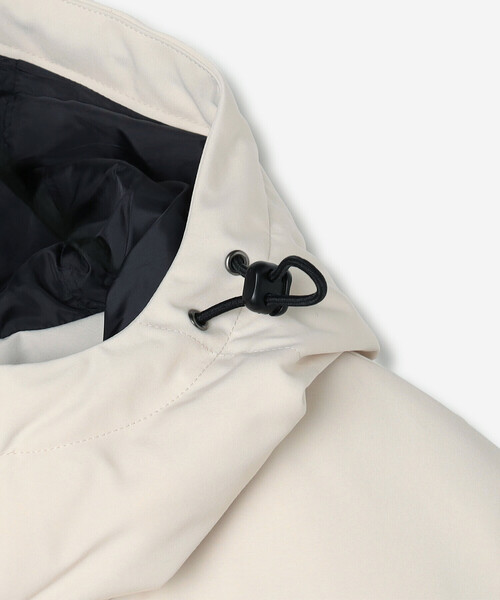 DANTON（ダントン）の「DANTON | ポリエステルタッサー ダウンフードジャケット WOMEN（ダウンジャケット/コート・レディース・ブラック/オフホワイト・S）」の7枚目の写真