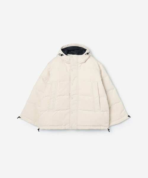 DANTON（ダントン）の「DANTON | ポリエステルタッサー ダウンフードジャケット WOMEN（ダウンジャケット/コート・レディース・ブラック/オフホワイト・S）」の3枚目の写真