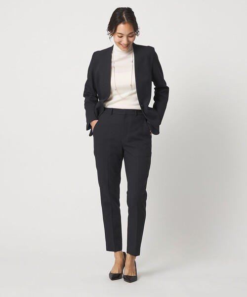 A DAY IN THE LIFE UNITED ARROWS(アデイインザライフユナイテッドアローズ)の「ツイーディーオックス テーパードパンツ ‐セットアップ対応・ウォッシャブル‐ <A DAY IN THE LIFE>(スラックス・レディース・ダークグレー/ネイビー・38/40/36)」の5枚目の写真