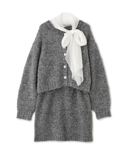 PROPORTION BODY DRESSING(プロポーションボディドレッシング)の「<E>サイドリボンニットSETUP / 1216147101(ワンピース・レディース・ベージュ/グレー・MEDIUM/SMALL)」の4枚目の写真